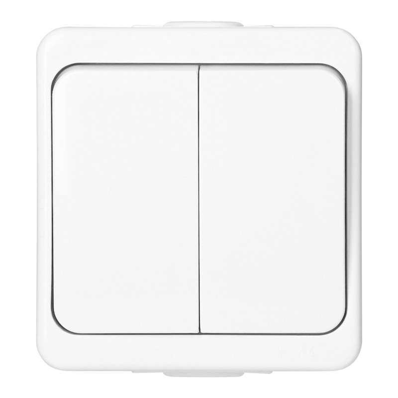 ŁĄCZNIK PODWÓJNY N/T 10A, 250V, ŚWIECZNIKOWY IP44, SMART, BIAŁY ORNO ŁĄCZNIK PODWÓJNY N/T 10A, 250V, ŚWIECZNIKOWY IP44, SMART, BIAŁY ORNO