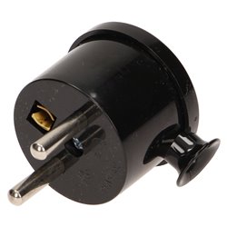 WTYCZKA KĄTOWA 2P+Z MINI, CZARNA ORNO WTYCZKA KĄTOWA 2P+Z MINI, CZARNA ORNO
