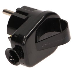 WTYCZKA KĄTOWA 2P+Z SCHUKO Z UCHWYTEM, CZARNA ORNO WTYCZKA KĄTOWA 2P+Z SCHUKO Z UCHWYTEM, CZARNA ORNO