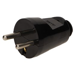 WTYCZKA PROSTA 2P+Z, CZARNA ORNO WTYCZKA PROSTA 2P+Z, CZARNA ORNO