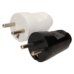 WTYCZKA PROSTA 2P+Z, CZARNA ORNO WTYCZKA PROSTA 2P+Z, CZARNA ORNO