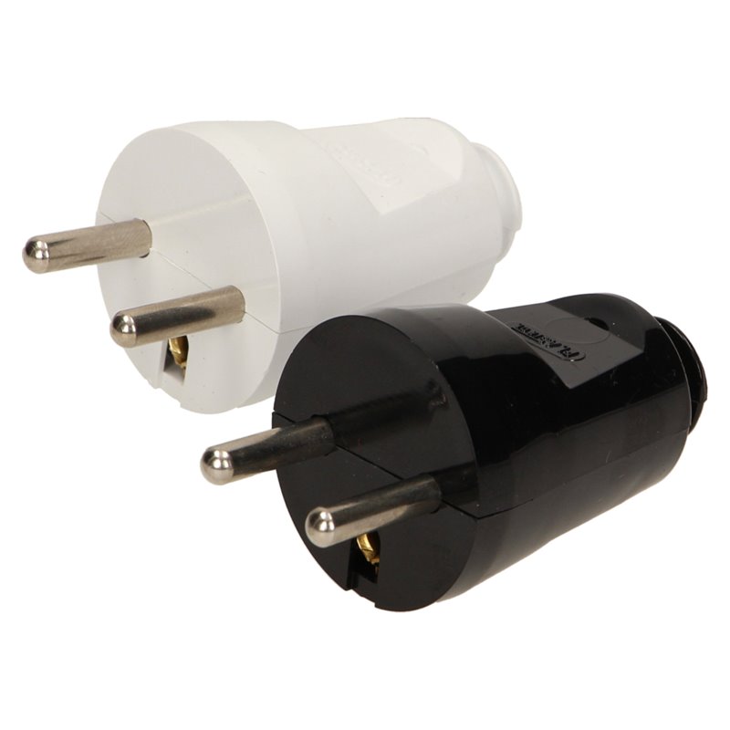 WTYCZKA PROSTA 2P+Z, CZARNA ORNO WTYCZKA PROSTA 2P+Z, CZARNA ORNO