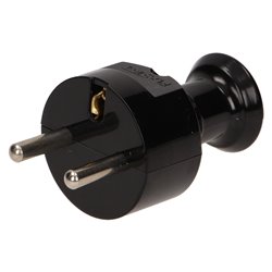 WTYCZKA PROSTA 2P+Z, CZARNA ORNO WTYCZKA PROSTA 2P+Z, CZARNA ORNO