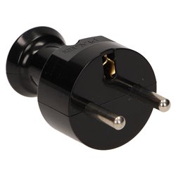 WTYCZKA PROSTA 2P+Z, CZARNA ORNO WTYCZKA PROSTA 2P+Z, CZARNA ORNO