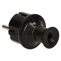 WTYCZKA PROSTA 2P+Z SCHUKO, IP44, CZARNA ORNO WTYCZKA PROSTA 2P+Z SCHUKO, IP44, CZARNA ORNO