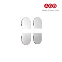 OSŁONKI ZAWIASU AGB ECLIPSE 2.2 CHROM MAT KOMPLET