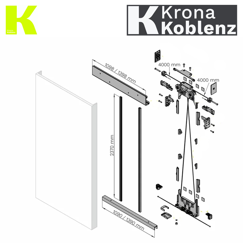KOBLENZ ZESTAW SYSTEM TRICKS 1200x2450mm KOBLENZ ZESTAW SYSTEM TRICKS 1200x2450mm