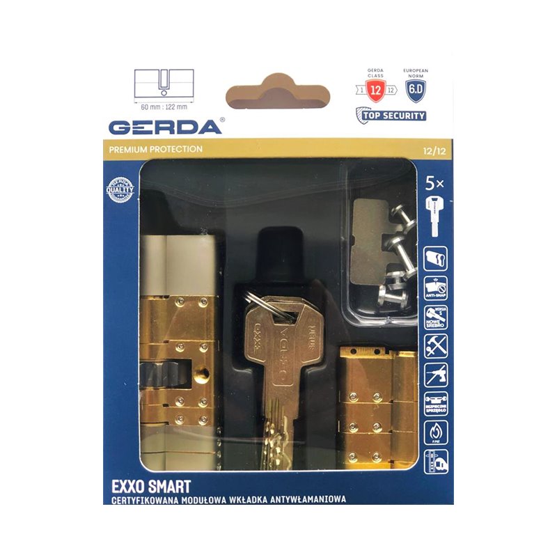 GERDA EXXO SMART M Z 61/61 WKŁADKA MODUŁOWA Z ZĘBATKĄ I BEZP. SPRZĘGŁEM, NIKIEL SATYNA GERDA EXXO SMART M Z 61/61 WKŁADKA MODUŁOWA Z ZĘBATKĄ I BEZP. SPRZĘGŁEM, NIKIEL SATYNA