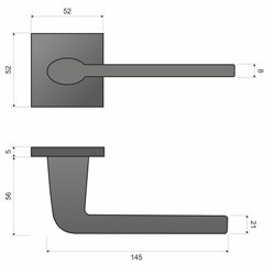 KLAMKA INFINITY EVA NA ROZECIE KWADRATOWEJ CHROM MAT KLAMKA INFINITY EVA NA ROZECIE KWADRATOWEJ CHROM MAT