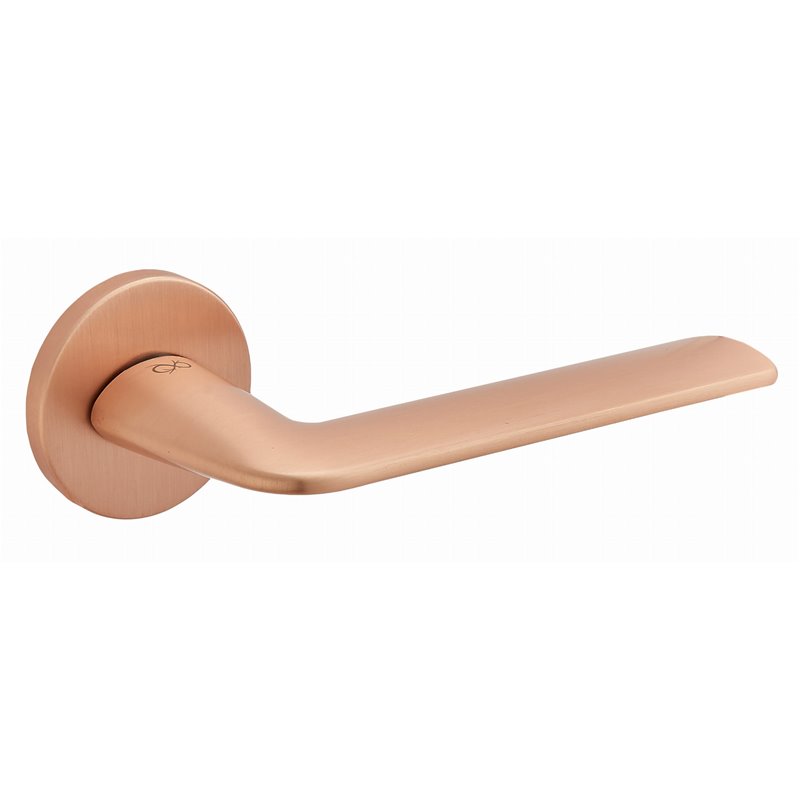 KLAMKA INFINITY NA ROZECIE OKRĄGŁEJ 6MM STINGER FIT MIEDŹ MAT
