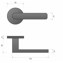 KLAMKA INFINITY NA ROZECIE OKRAGŁEJ 6MM TORINO FIT CZARNY KLAMKA INFINITY NA ROZECIE OKRAGŁEJ 6MM TORINO FIT CZARNY