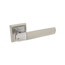 KLAMKA ALUBRASS AKCENT ROZETA KWADRATOWA NIKIEL CHROM