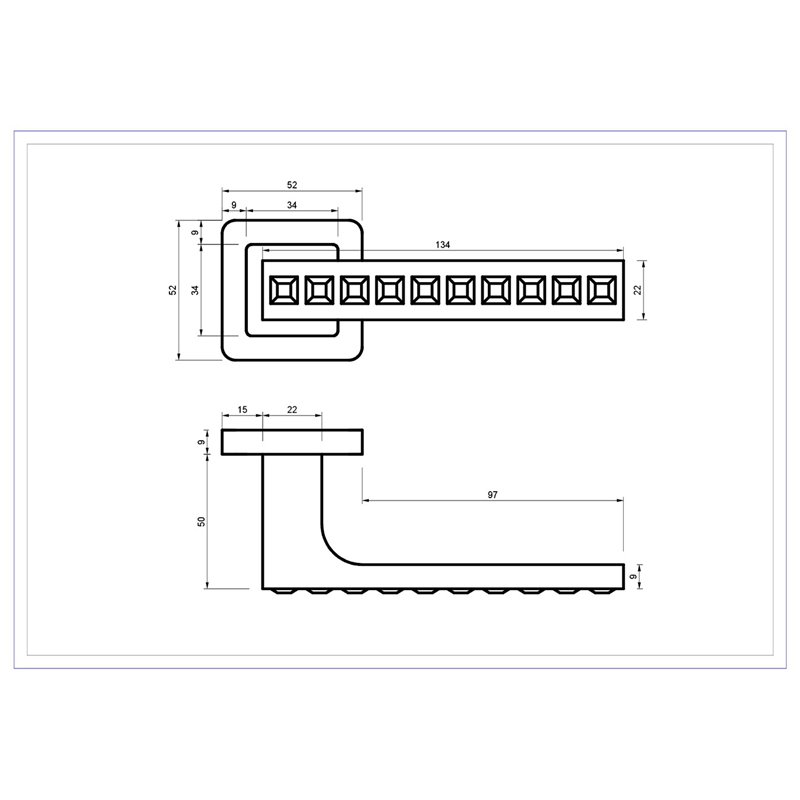 KLAMKA ALUBRASS CARAT ROZETA KWADRATOWA BIAŁA CHROM KLAMKA ALUBRASS CARAT ROZETA KWADRATOWA BIAŁA CHROM