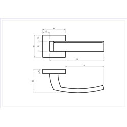 KLAMKA ALUBRASS CARMEN ROZETA KWADRATOWA CZARNA KLAMKA ALUBRASS CARMEN ROZETA KWADRATOWA CZARNA