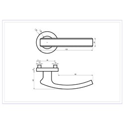 KLAMKA ALUBRASS DORA ROZETA OKRĄGŁA PATYNA
