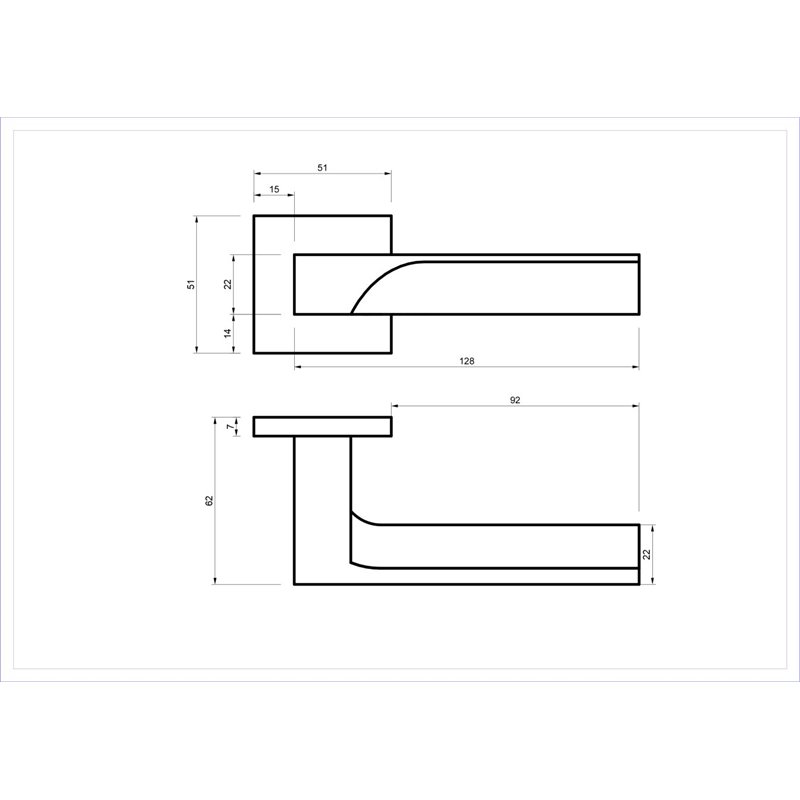 KLAMKA ALUBRASS DRACO SLIM ROZETA KWADRATOWA CZARNA KLAMKA ALUBRASS DRACO SLIM ROZETA KWADRATOWA CZARNA