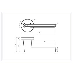KLAMKA ALUBRASS ERIS ROZETA OKRĄGŁA CHROM/ CZARNY BLITZ KLAMKA ALUBRASS ERIS ROZETA OKRĄGŁA CHROM/ CZARNY BLITZ
