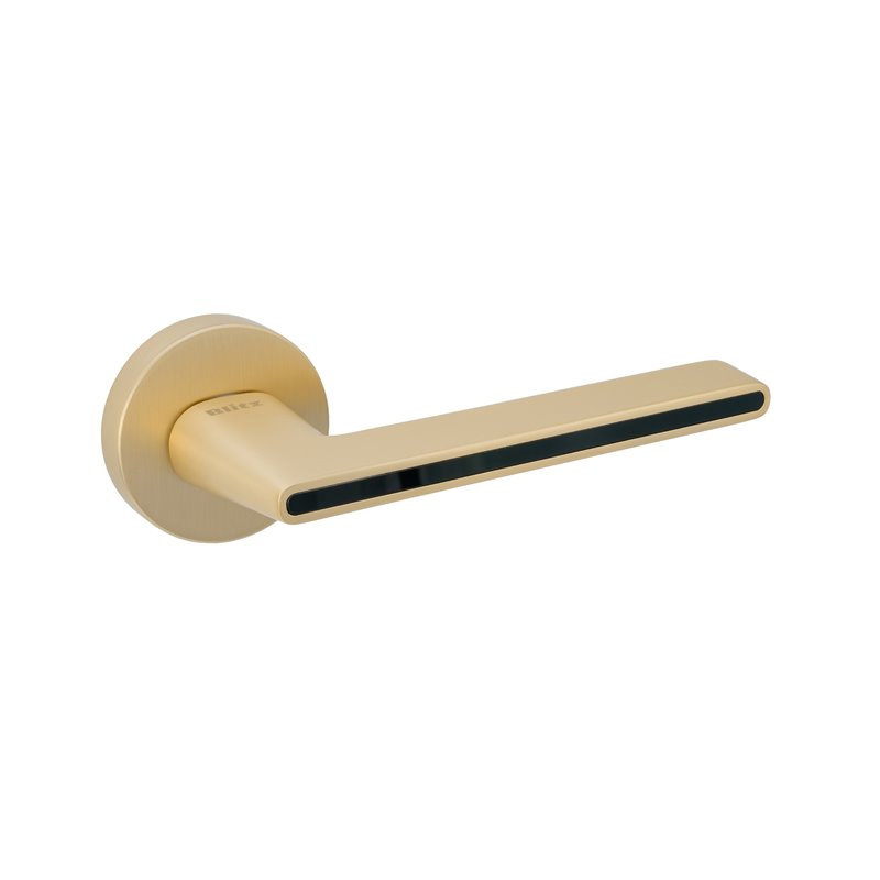 KLAMKA ALUBRASS ERIS ROZETA OKRĄGŁA CZARNY/ SATYNA MOSIĄDZ BLITZ KLAMKA ALUBRASS ERIS ROZETA OKRĄGŁA CZARNY/ SATYNA MOSIĄDZ BLITZ