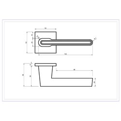KLAMKA ALUBRASS ERIS SLIM ROZETA KWADRATOWA CHROM/ CZARNY BLITZ KLAMKA ALUBRASS ERIS SLIM ROZETA KWADRATOWA CHROM/ CZARNY BLITZ