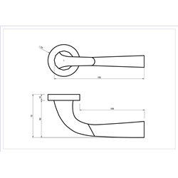 KLAMKA ALUBRASS FLORENCJA ROZETA OKRĄGŁA CZARNY/CHROM BLITZ KLAMKA ALUBRASS FLORENCJA ROZETA OKRĄGŁA CZARNY/CHROM BLITZ