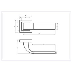 KLAMKA ALUBRASS HECTOR ROZETA KWADRATOWA PATYNA KLAMKA ALUBRASS HECTOR ROZETA KWADRATOWA PATYNA
