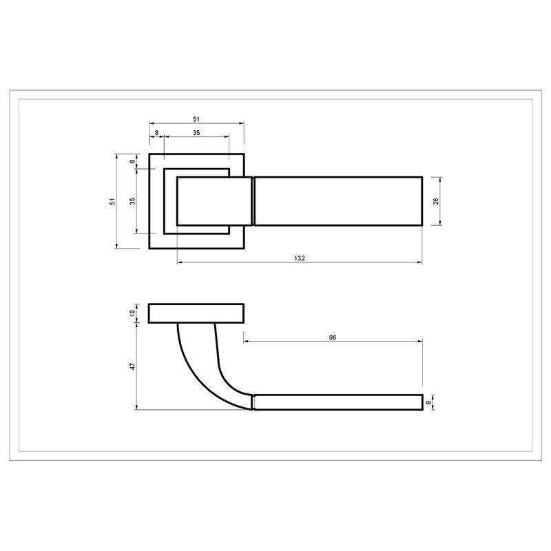 KLAMKA ALUBRASS HECTOR ROZETA KWADRATOWA PATYNA KLAMKA ALUBRASS HECTOR ROZETA KWADRATOWA PATYNA