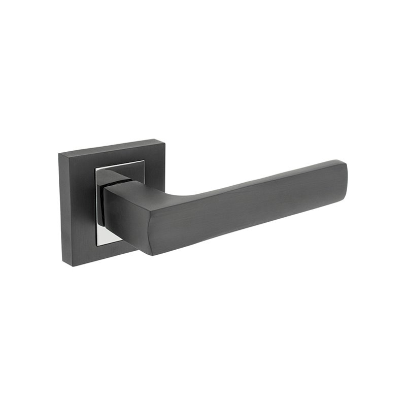 KLAMKA ALUBRASS IBERIA ROZETA KWADRATOWA GRAFIT CHROM KLAMKA ALUBRASS IBERIA ROZETA KWADRATOWA GRAFIT CHROM