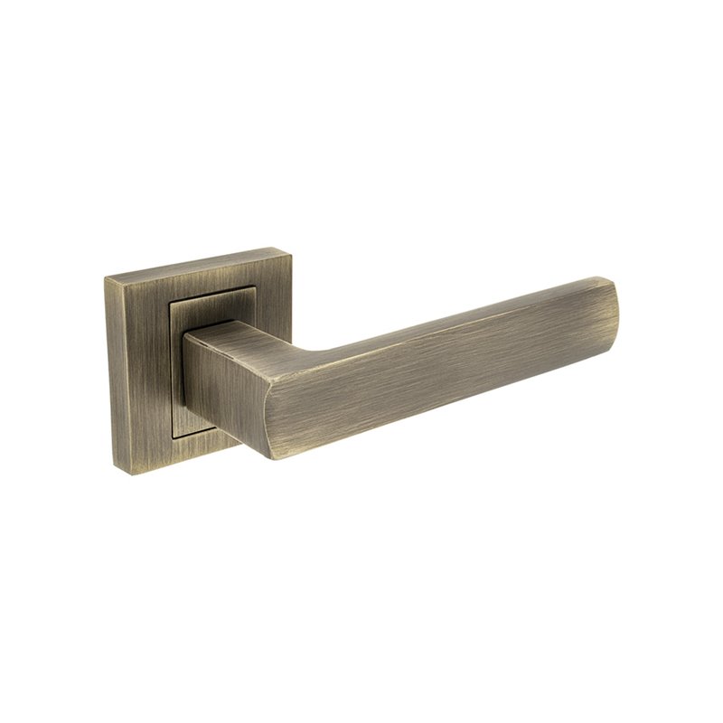 KLAMKA ALUBRASS IBERIA ROZETA KWADRATOWA PATYNA MAT KLAMKA ALUBRASS IBERIA ROZETA KWADRATOWA PATYNA MAT