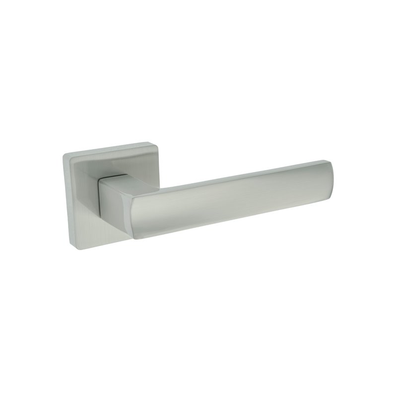 KLAMKA ALUBRASS INES ROZETA KWADRATOWA NIKIEL SATYNA KLAMKA ALUBRASS INES ROZETA KWADRATOWA NIKIEL SATYNA