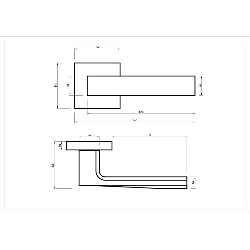 KLAMKA ALUBRASS INES ROZETA KWADRATOWA NIKIEL SATYNA KLAMKA ALUBRASS INES ROZETA KWADRATOWA NIKIEL SATYNA