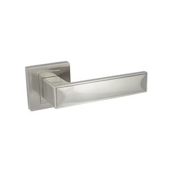 KLAMKA ALUBRASS JAWA ROZETA KWADRATOWA NIKIEL SATYNA BLITZ