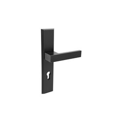 KLAMKA ALUBRASS LOGO CZARNA F8 72