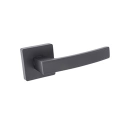 KLAMKA ALUBRASS MONTANA ROZETA KWADRATOWA CZARNA