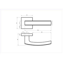 KLAMKA ALUBRASS MONTANA ROZETA KWADRATOWA CZARNA KLAMKA ALUBRASS MONTANA ROZETA KWADRATOWA CZARNA