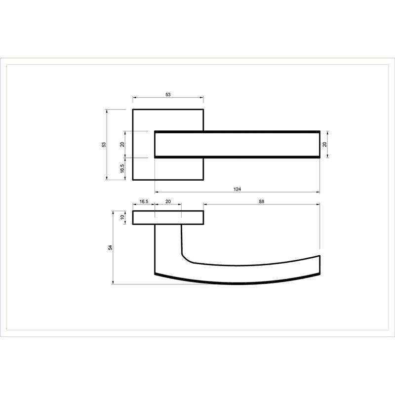 KLAMKA ALUBRASS MONTANA ROZETA KWADRATOWA CZARNA KLAMKA ALUBRASS MONTANA ROZETA KWADRATOWA CZARNA