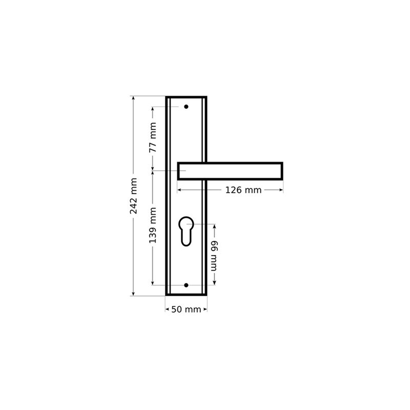 KLAMKA ALUBRASS NEO 92 PZ F4 PATYNA KLAMKA ALUBRASS NEO 92 PZ F4 PATYNA