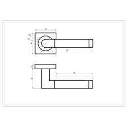 KLAMKA ALUBRASS NINA ROZETA KWADRATOWA NIKIEL CHROM KLAMKA ALUBRASS NINA ROZETA KWADRATOWA NIKIEL CHROM