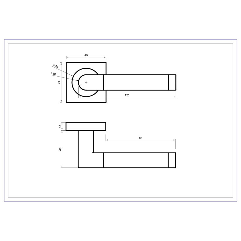 KLAMKA ALUBRASS NINA ROZETA KWADRATOWA NIKIEL CHROM KLAMKA ALUBRASS NINA ROZETA KWADRATOWA NIKIEL CHROM