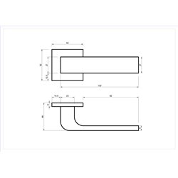 KLAMKA ALUBRASS REGATTA SLIM ROZETA KWADRATOWA CHROM MAT KLAMKA ALUBRASS REGATTA SLIM ROZETA KWADRATOWA CHROM MAT
