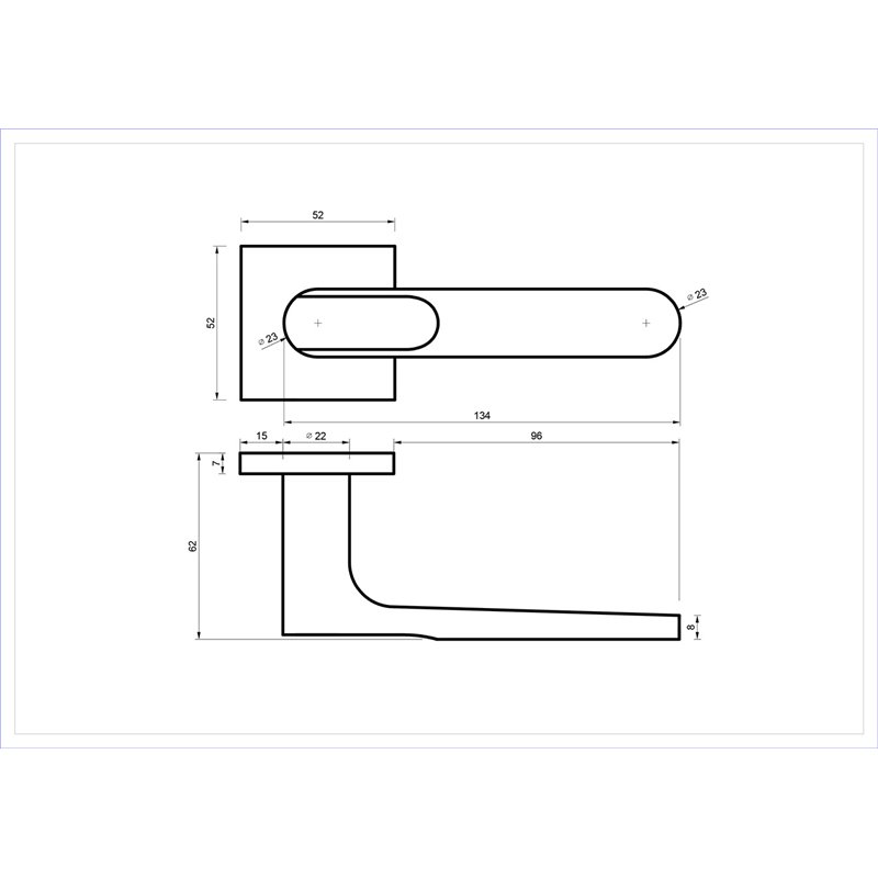 KLAMKA ALUBRASS ROCA SLIM ROZETA KWADRATOWA CZARNA KLAMKA ALUBRASS ROCA SLIM ROZETA KWADRATOWA CZARNA