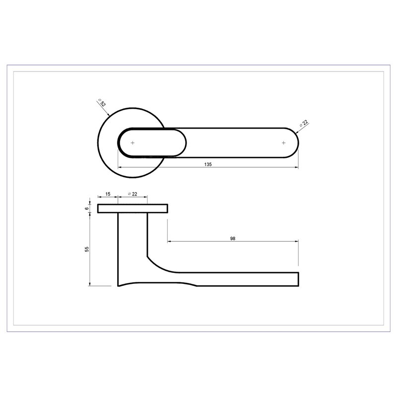 KLAMKA ALUBRASS ROCA SLIM ROZETA OKRĄGŁA CHROM MAT KLAMKA ALUBRASS ROCA SLIM ROZETA OKRĄGŁA CHROM MAT