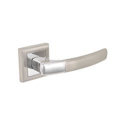 KLAMKA ALUBRASS RODOS ROZETA KWADRATOWA NIKIEL CHROM