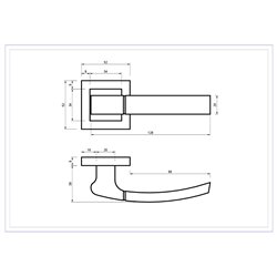 KLAMKA ALUBRASS RODOS ROZETA KWADRATOWA PATYNA KLAMKA ALUBRASS RODOS ROZETA KWADRATOWA PATYNA