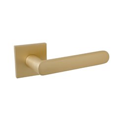 KLAMKA ALUBRASS SANTIA SLIM ROZETA KWADRATOWA SATYNA MOSIĄDZ