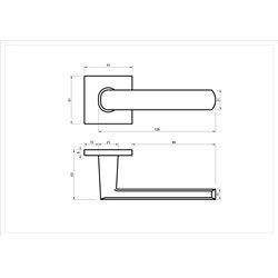 KLAMKA ALUBRASS SANTIA SLIM ROZETA KWADRATOWA NIKIEL SATYNA KLAMKA ALUBRASS SANTIA SLIM ROZETA KWADRATOWA NIKIEL SATYNA