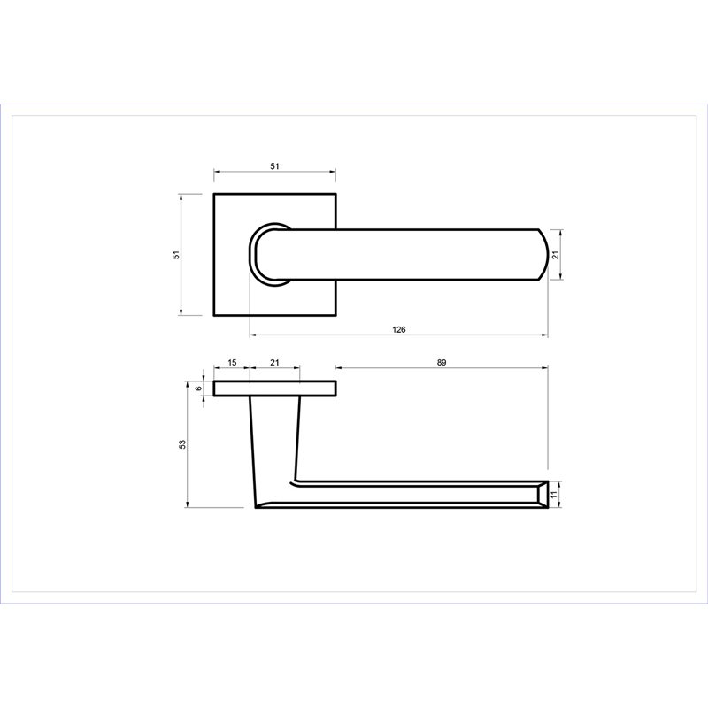 KLAMKA ALUBRASS SANTIA SLIM ROZETA KWADRATOWA NIKIEL SATYNA KLAMKA ALUBRASS SANTIA SLIM ROZETA KWADRATOWA NIKIEL SATYNA