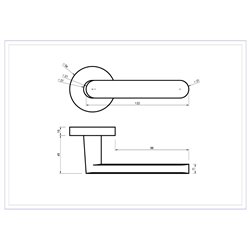 KLAMKA ALUBRASS SANTIA ROZETA OKRĄGŁA CZARNA KLAMKA ALUBRASS SANTIA ROZETA OKRĄGŁA CZARNA
