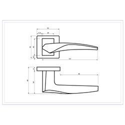 KLAMKA ALUBRASS SUMATRA ROZETA KWADRATOWA CHROM BLITZ KLAMKA ALUBRASS SUMATRA ROZETA KWADRATOWA CHROM BLITZ