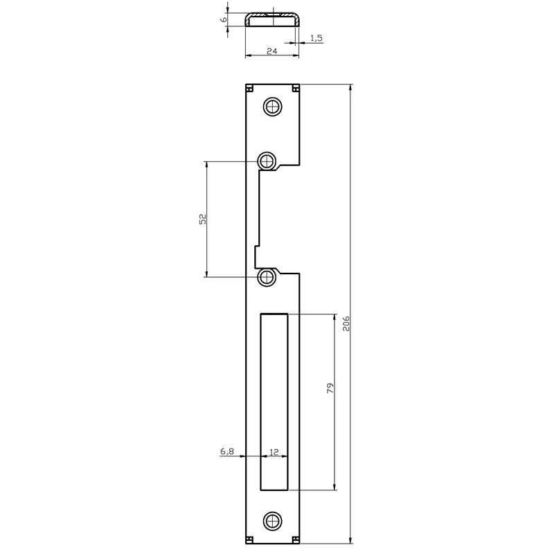 BLACHA BIRA ZACZEPOWA TYP U LEWA BLACHA BIRA ZACZEPOWA TYP U LEWA
