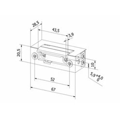 ELEKTROZACZEP BIRA ES1-003, DO FURTEK, ZE STALOWYM ZACZEPEM, Z WYŁĄCZNIKIEM (BLOKADĄ) 12V AC/DC